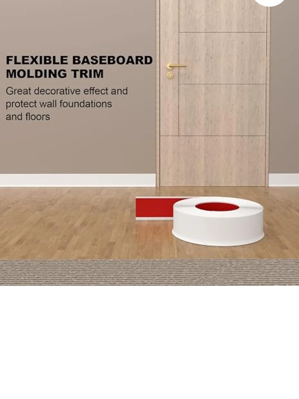 4 Inch 20 Ft Long Peel And Stick Baseboard Trim (36)